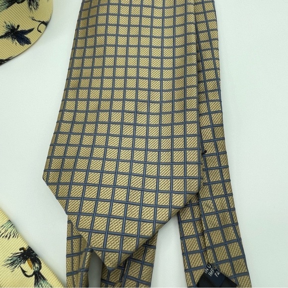 Lands’ End Set of 3 100% Silk Men’s Long Ties - Picture 4 of 9